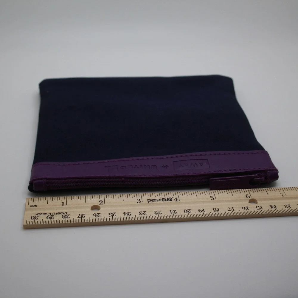 Away United‎ Purple Pouch Small Travel Cosmetic Makeup Bag
